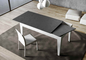 Tavolo Allungabile 160-220x90x77 cm Cico Mix Antracite Spatolato