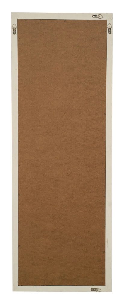 Biscottini Specchio Specchiera da parete e appendere verticale/orizzontale L50xPR4xH140 cm finitura bianco anticato