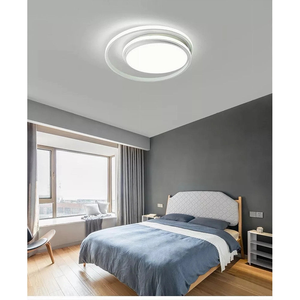Trade Shop - Plafoniera Led Soffitto Cerchio 60 W Circolare Bianco Moderno Luce Fredda 50163 -