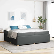 Struttura del letto Grigio scuro 200 x 200 cm Tessuto 3398432