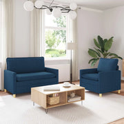 Set di divani 2 pz Blu Tessuto 3417024