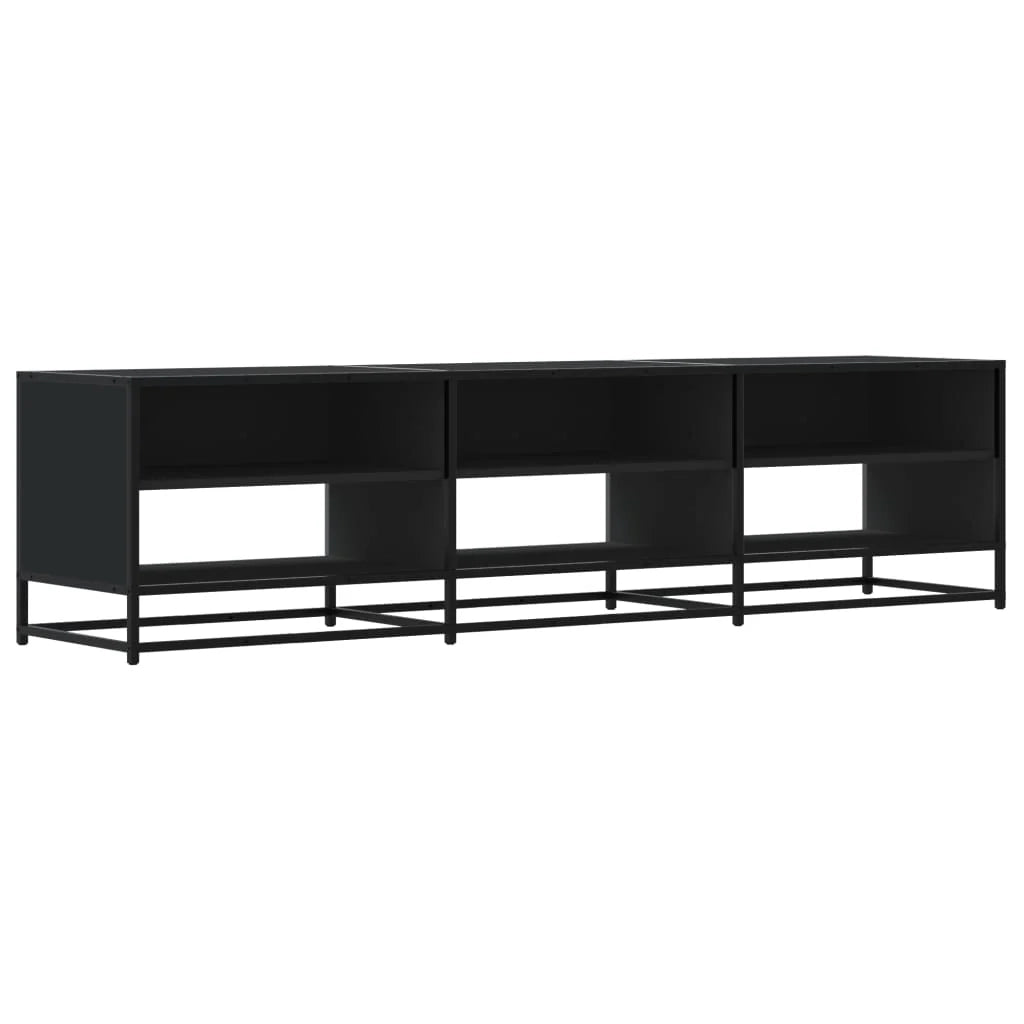 Mobile TV multimediale scaffale TV credenza mobile TV sala da pranzo soggiorno camera da letto 180 x 40 x 46 cm legno ingegnerizzato nero 02_0026102