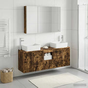 Set di Armadi da Bagno 4 pcs Rovere Fumo Legno ingegnerizzato 3406427