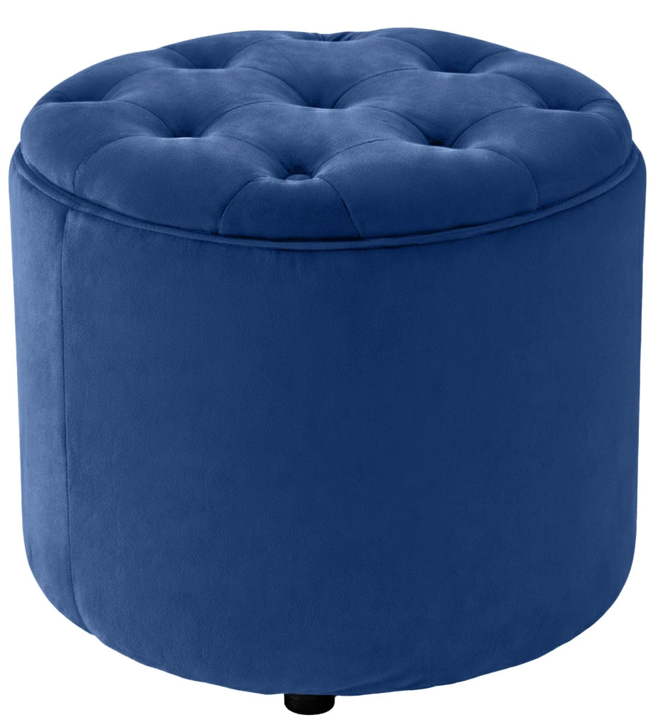 Pouf Contenitore Pantin In Velluto blu