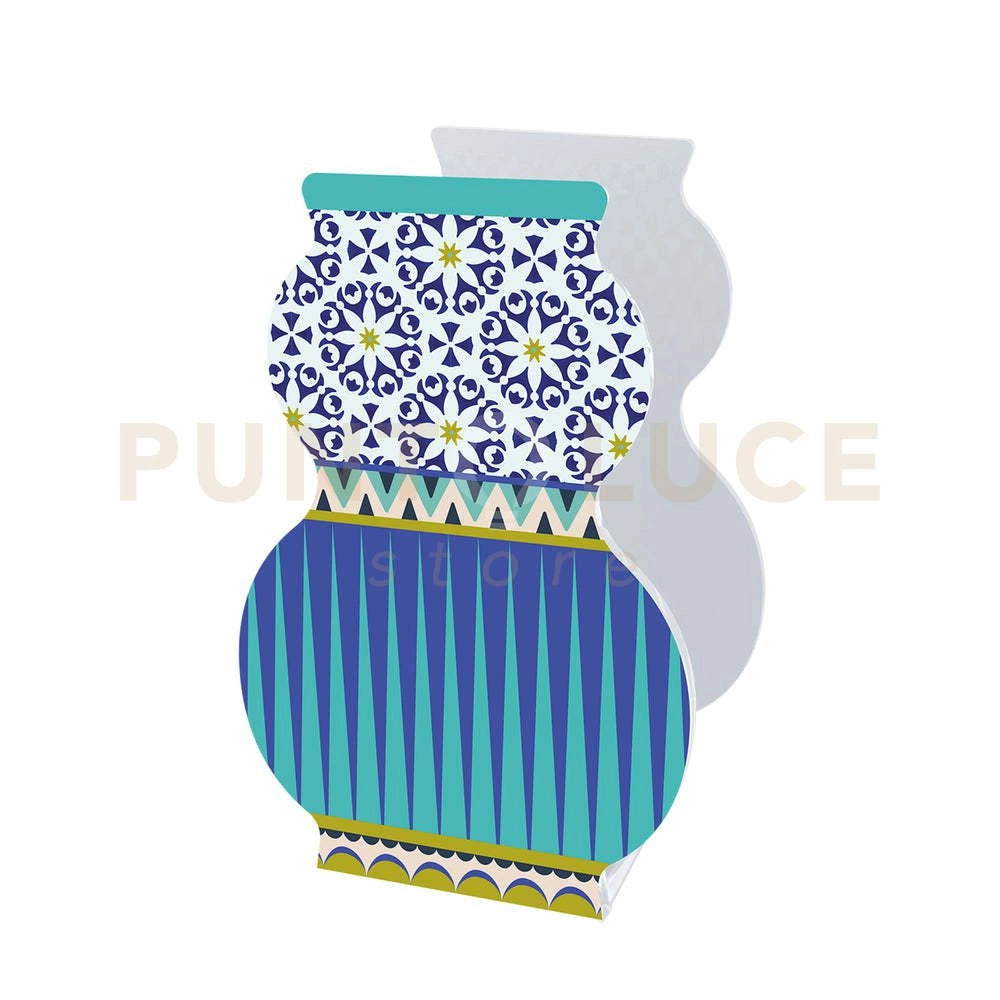VASO GIUDECCA GRANDE IN CRISTALLO ACRILICO DECORATO SANTORINI