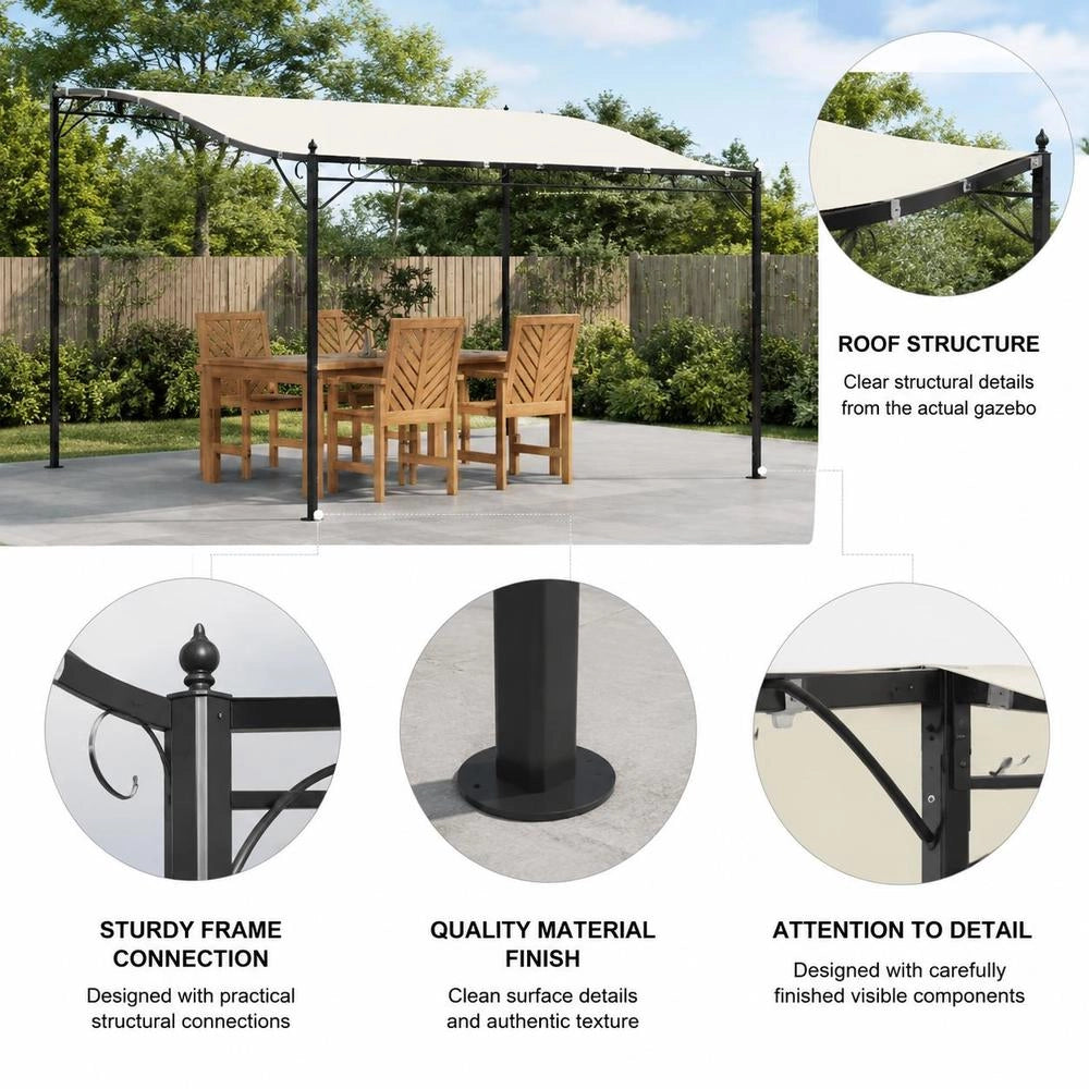 Awning Cream 4x3 M 180 G/square Meter Fabric And Steel