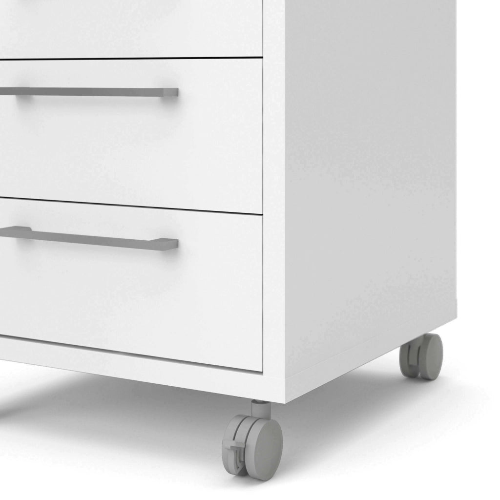 Cassettiera Ariosto, Settimino multiuso, Comò camera da letto, Mobile con cassetti, 49x48 h68 cm, Bianco