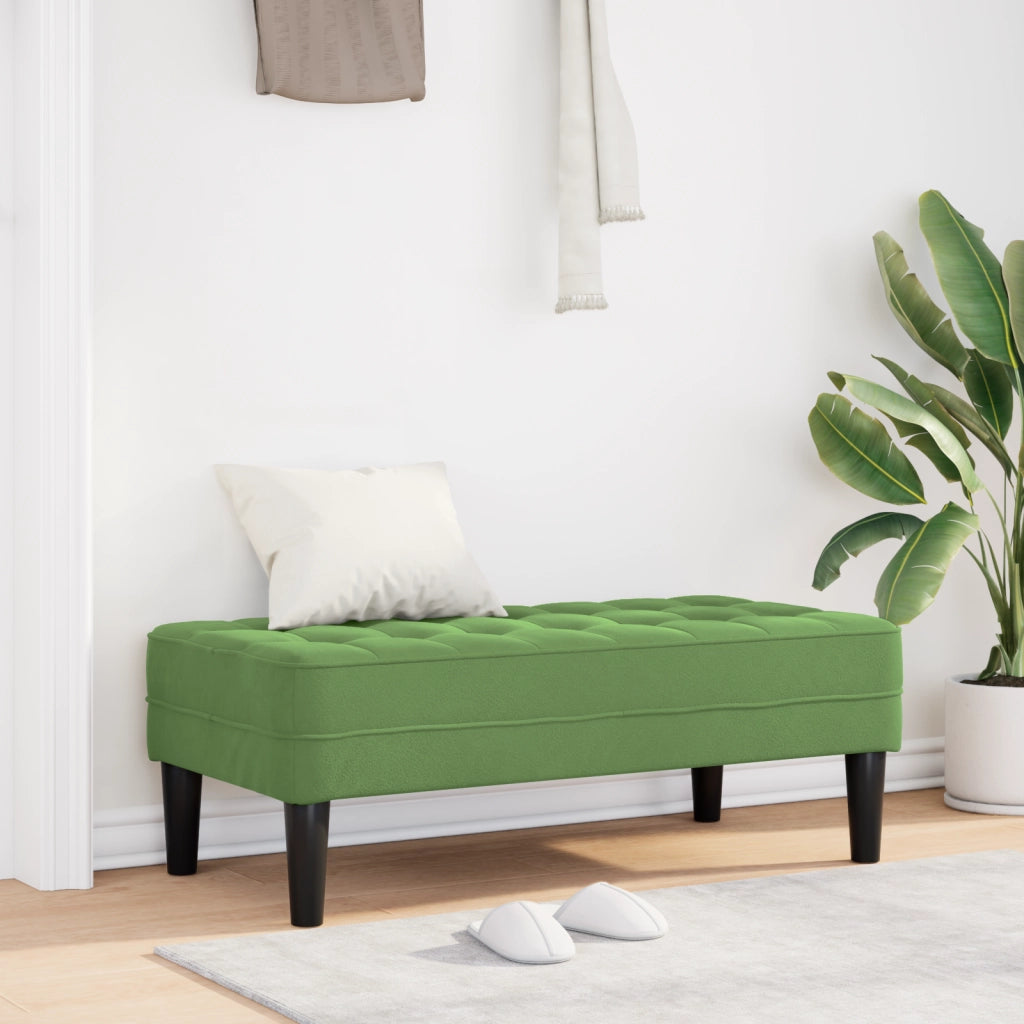 panchina Verde Chiaro 113x57x39 cm in velluto