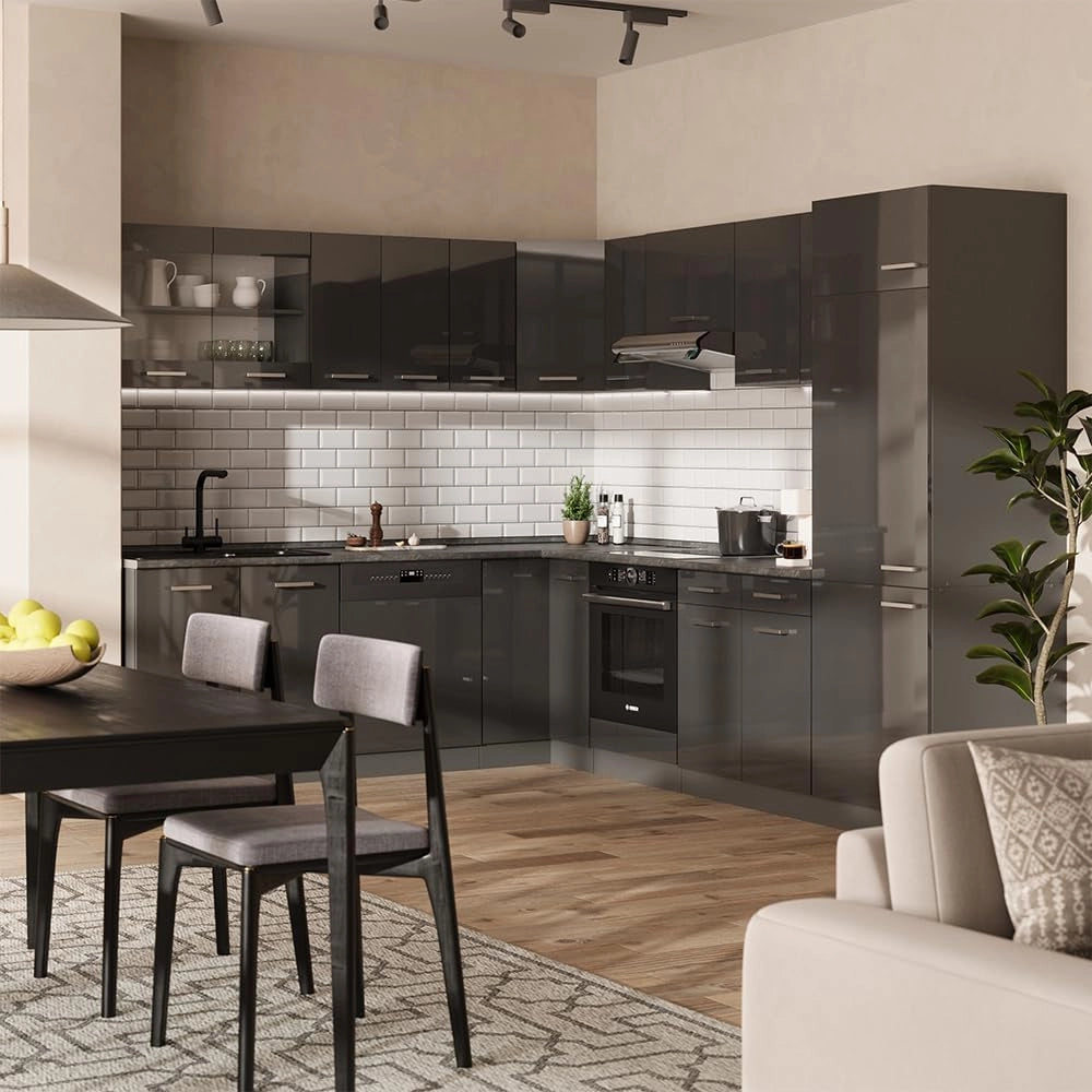 Frontale cucina R-Line, Antracite lucido, 79.2 x 71.3 cm frontale del mobile per mobile sottolavello