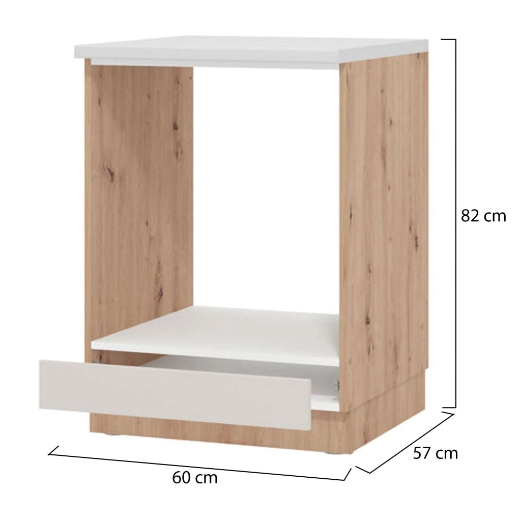 Mobile da Cucina Saracena, Dispensa da Cucina un Cassetto, 60x56.5x82h cm Beige