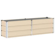 Fioriera moderna multifunzionale per interni/esterni 160 x 40 x 45 cm in acciaio color avorio codice articolo 02_0059139.