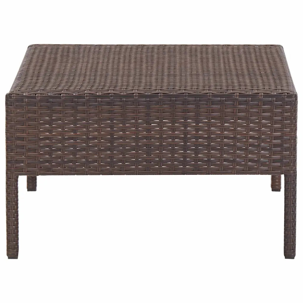 Set Divani da Giardino 6 pz con Cuscini in Polyrattan Marrone 48947