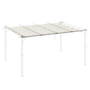 TETTUCCIO DI RICAMBIO PER PERGOLA GAZEBO DA GIARDINO DA 3X4 M IN POLIESTERE CREMA