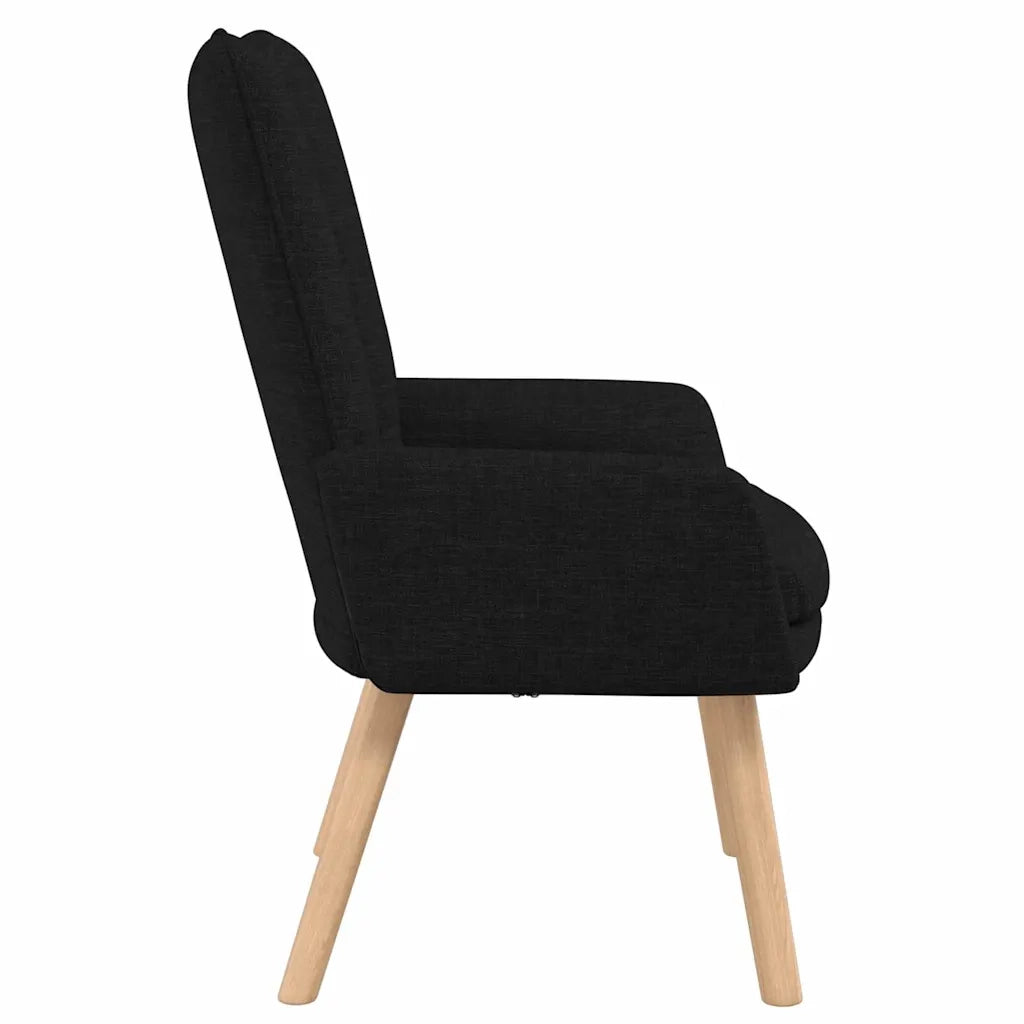 Poltrona | Sedia Relax Nero 63 x 67 x 94 cm Tessuto e compensato