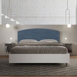Letto Matrimoniale 160x190 cm con Rete e Contenitore Antilia Blu