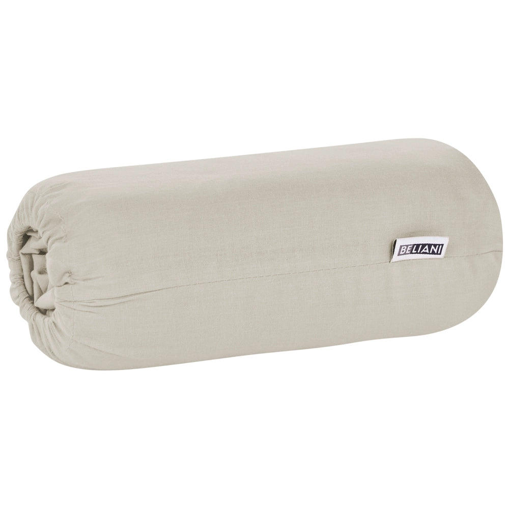 Lenzuolo con angoli cotone tortora 90 x 200 cm con bordi elastici modello classico a tinta unita camera da letto classica