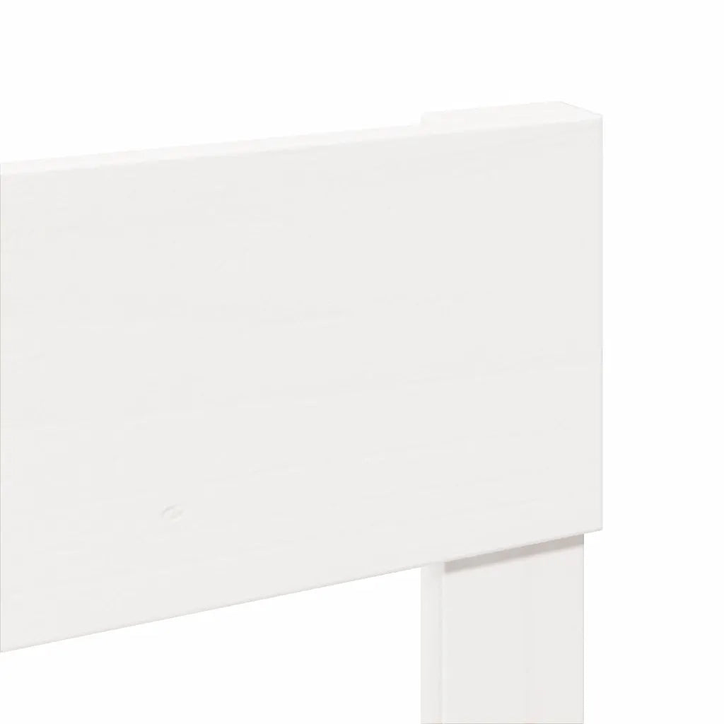Letto senza Materasso Bianco 140x190 cm Legno Massello di Pino