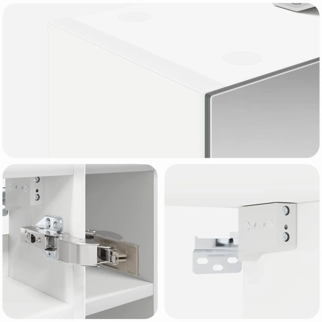 Mobiletto per specchio da bagno Bianco 60 x 14,5 x 50 cm