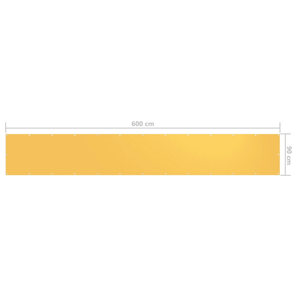 Paravento Balcone Giallo 90x600 cm Tessuto Oxford 135027