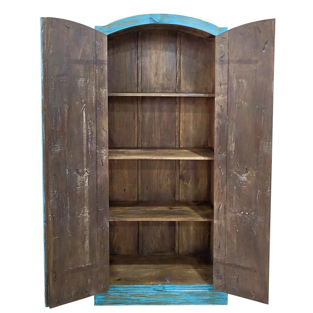 Armadio in legno fatto a mano 90-100x37x170-195h cm