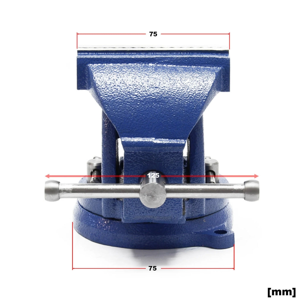 Morsa per impieghi gravosi con ganasce di serraggio da 75 mm rotazione di 360 gradi incudine da officina 16_0000325