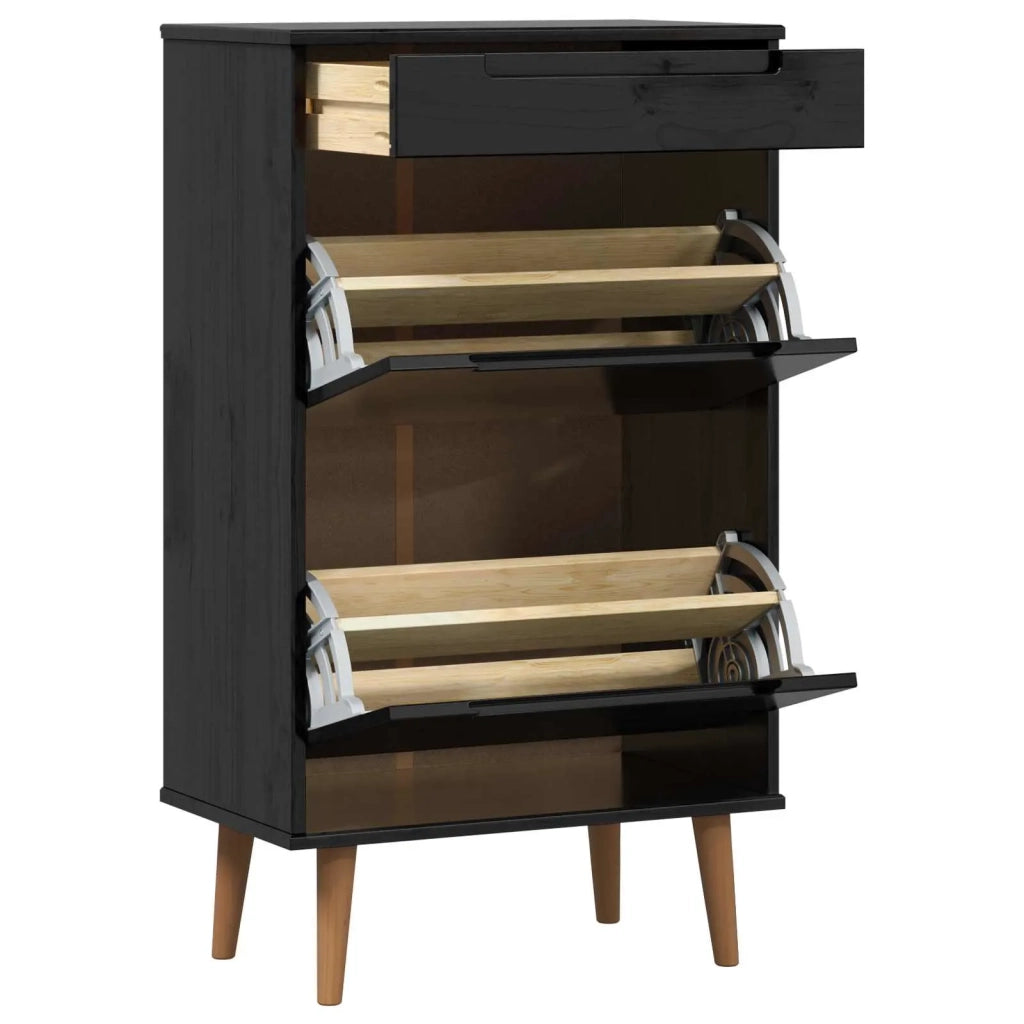 Mobile per scarpe MOLDE 59,5 x 35 x 103 cm Nero 42020941