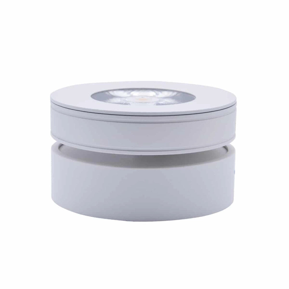 Trade Shop - Faretto Led A Superficie Orientabile 7w Luce Naturale Fredda Calda Bianco F-7w-b -