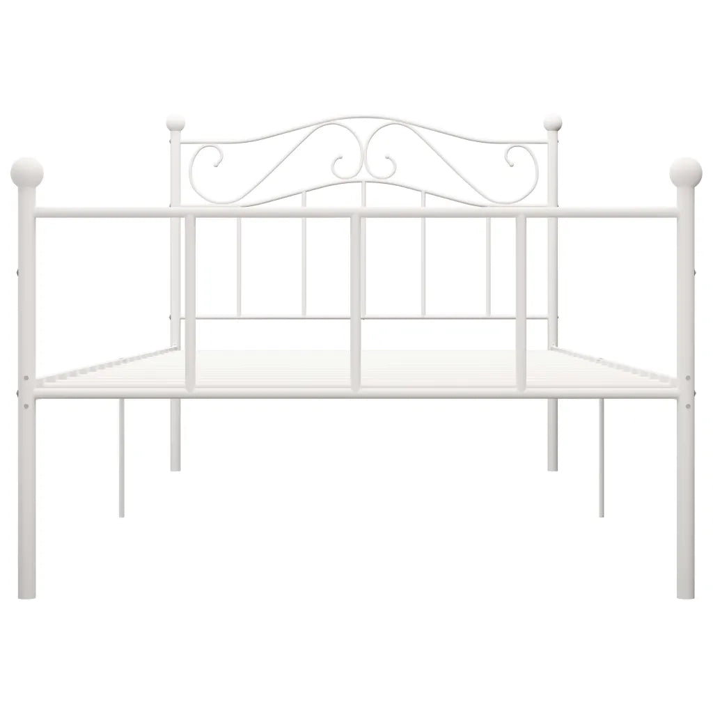 Giroletto-Struttura Letto Bianco in Metallo 90x200 cm 417218