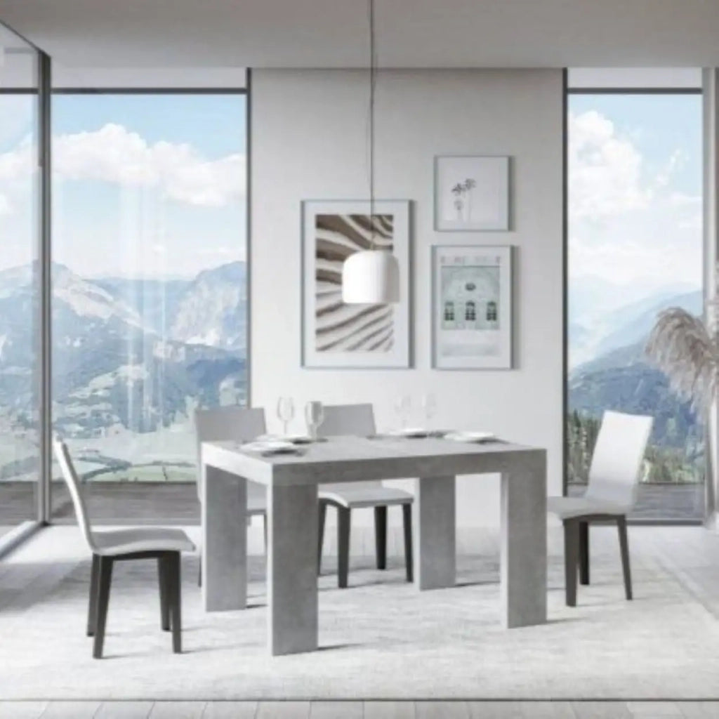 Tavolo allungabile 140/244x90 cm Roxell colore cemento