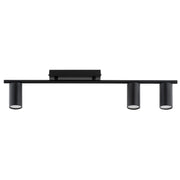 Lampada plafoniera moderna nera barra 68cm 3xGU10 Alfa