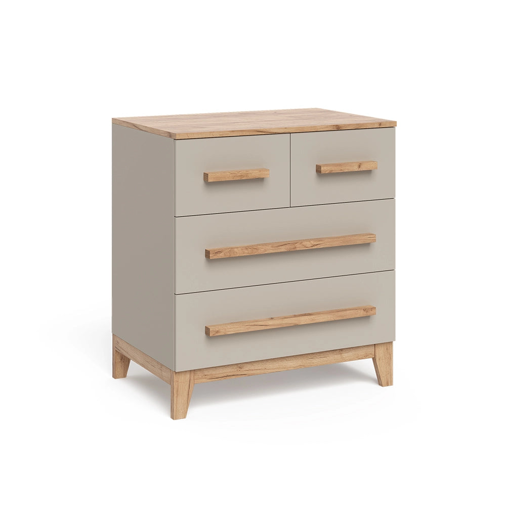 Vitalispa Cassettiera per camera da letto Cashmere/Artigianale 80 x 88 cm con 4 cassetti