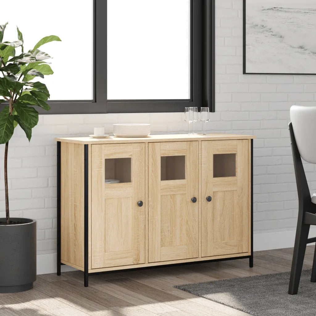 Credenza Rovere Sonoma 100x35x70 cm in Legno Multistratocod mxl 83406