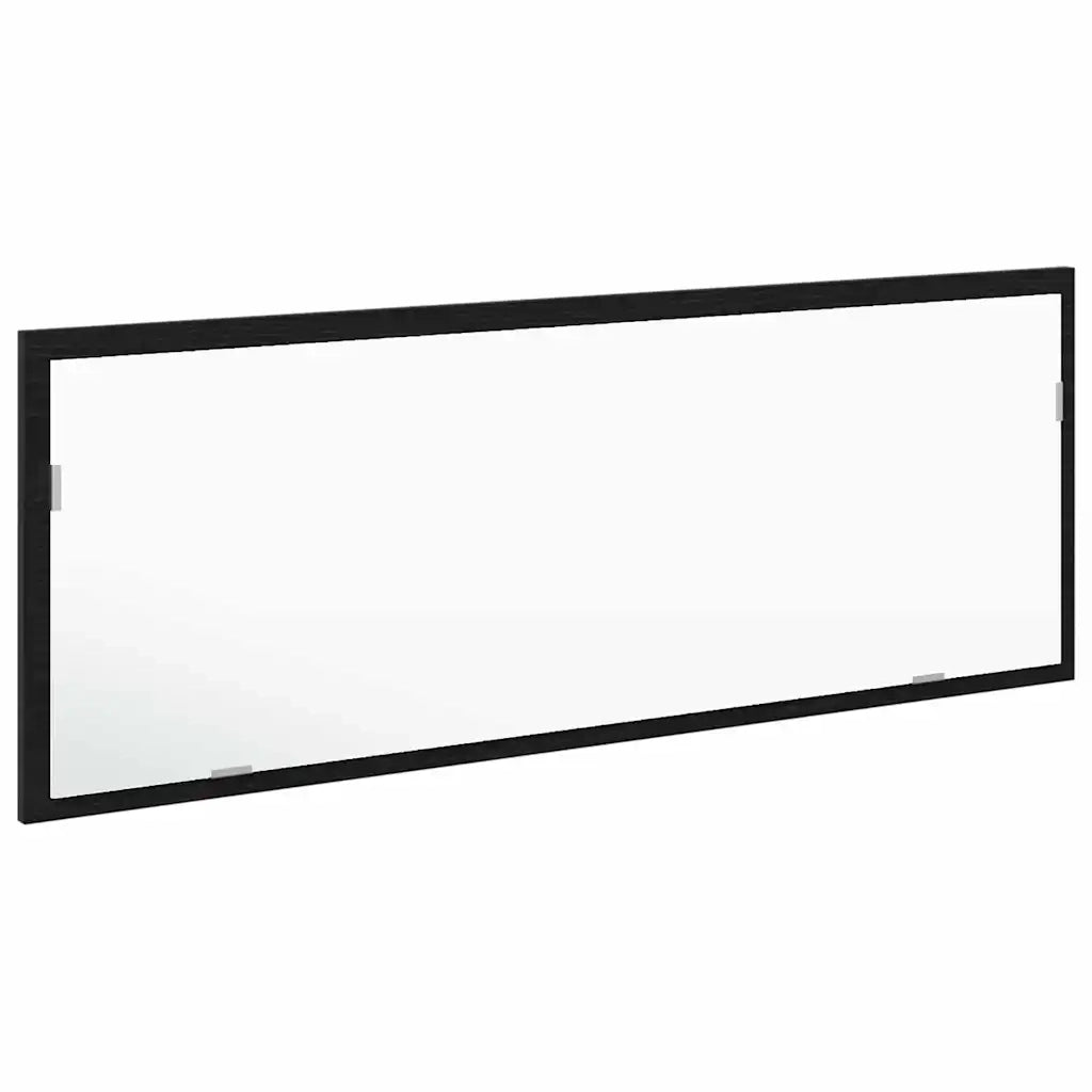 Specchio da Bagno | Specchio decorativo LED Rovere Nero 100 x 8,5 x 37 cm Vetro