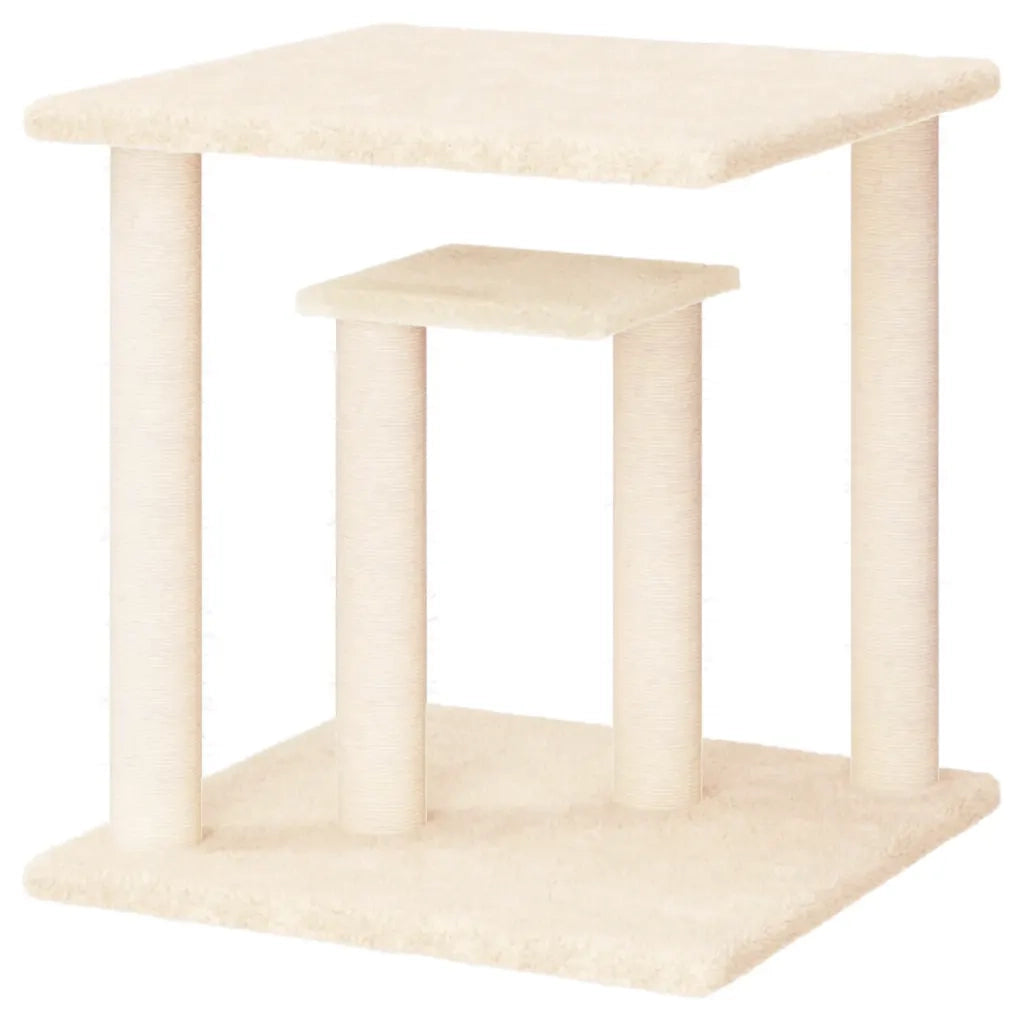 Pali Tiragraffi per Gatti con Piattaforme Crema 50 cm 172043