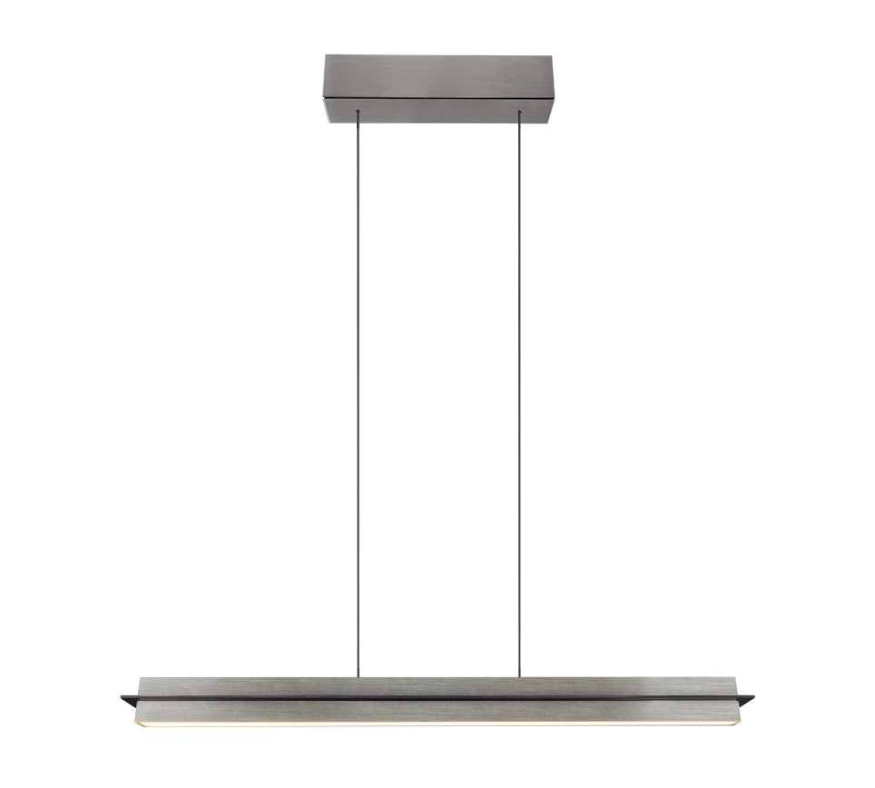 Lampada a sospensione LED, metallo, acciaio, L 95 cm, Emerson