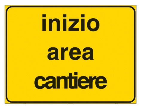 SEGNALE INIZIO AREA CANTIERE FIGURA 2107  cm. 60x40