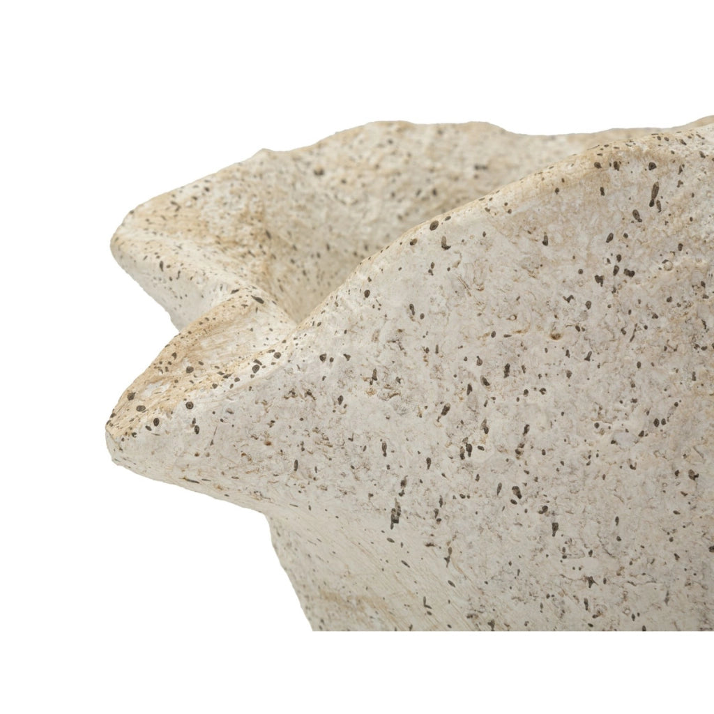 Vaso Decorativo VKH1049, Beige, MgO, 35x23x18 cm