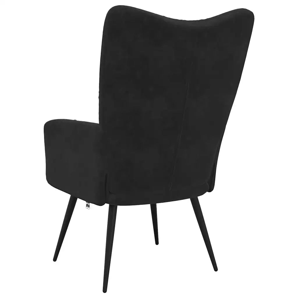 Divano Sedia-Poltrona Relax Nera in Velluto 121612