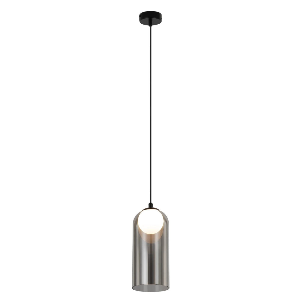 Lampada a sospensione ZMH per sala da pranzo nera 1 fiamma G9 in vetro vintage per camera da letto