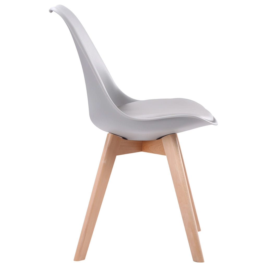 Set di 4 sedie scandinave NORA grigie con cuscino