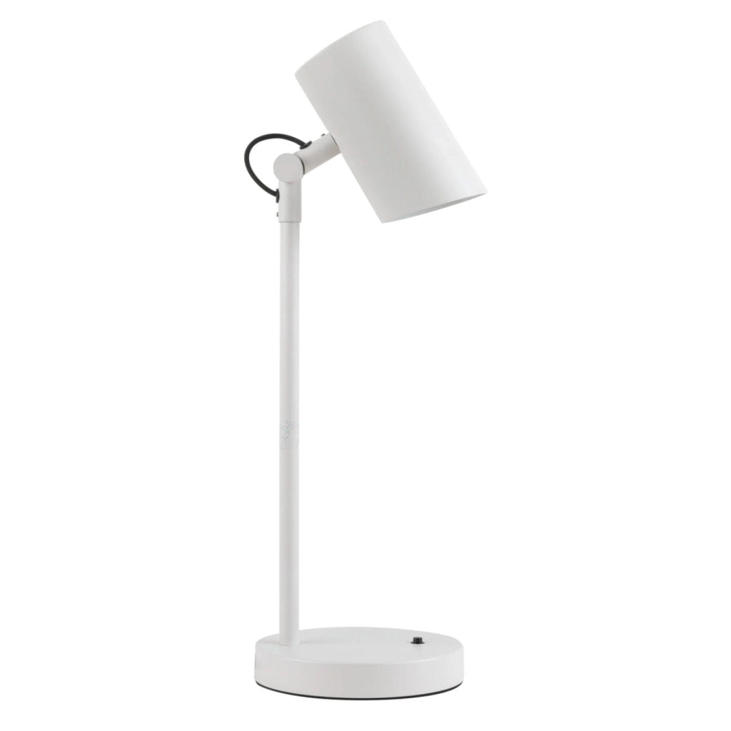 Lampada da tavolo AGZAR bianca metallo E14 5W Kanlux