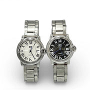 Trade Shop - Orologio Da Polso Elegante Numeri Romani Acciaio 32mm -
