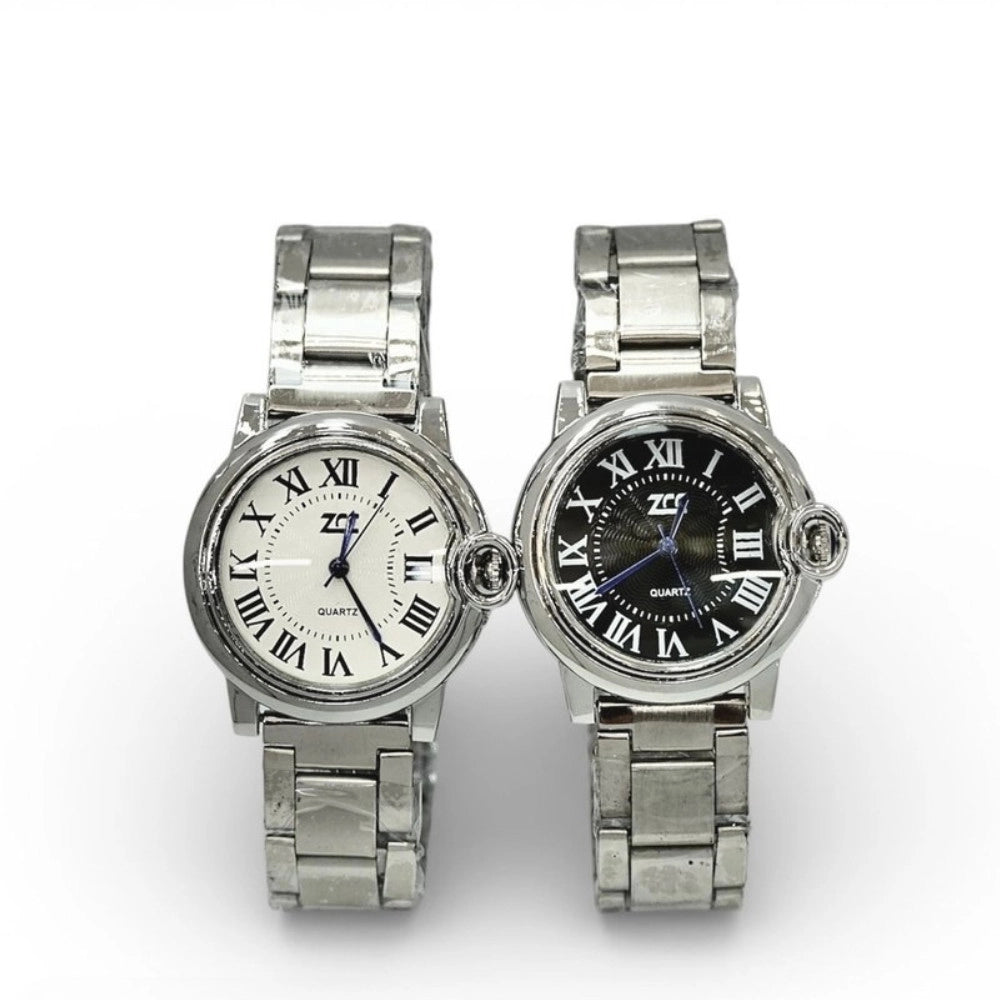 Trade Shop - Orologio Da Polso Elegante Numeri Romani Acciaio 32mm -