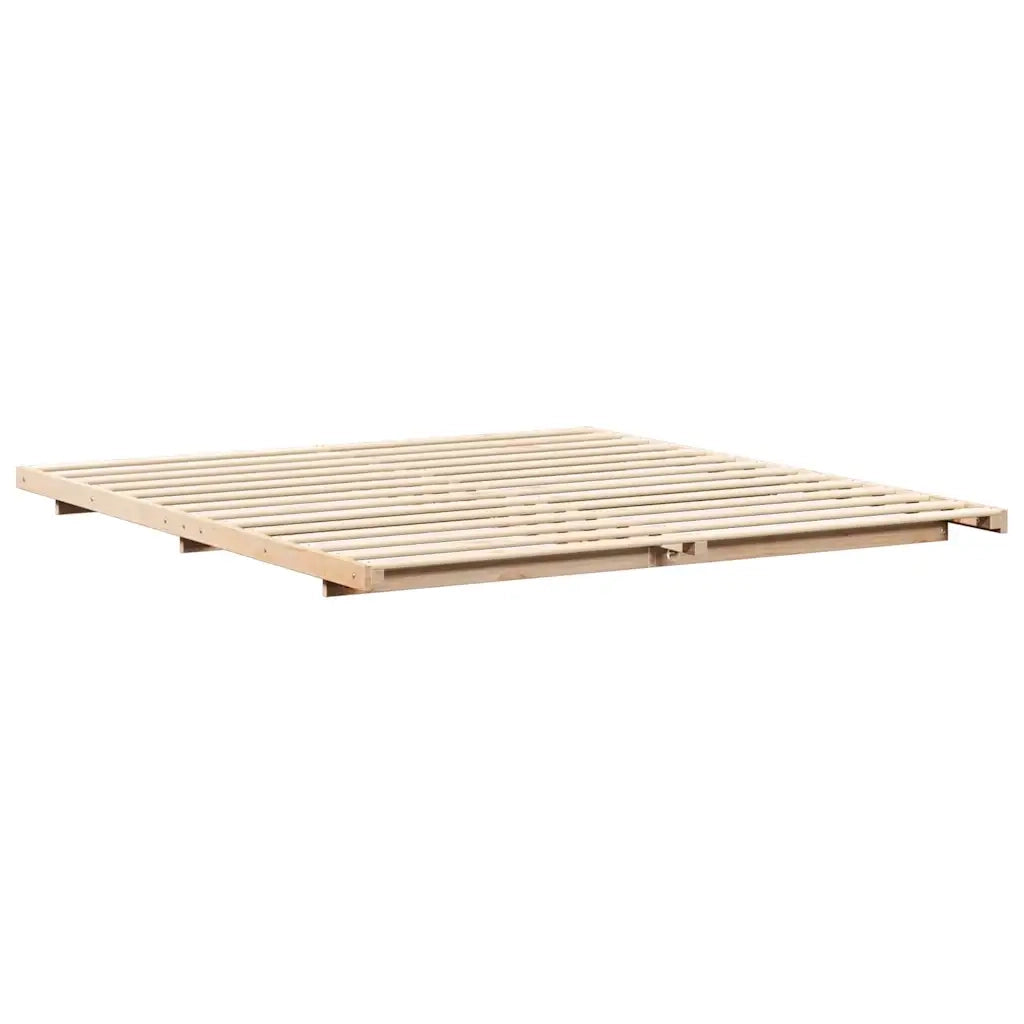 Struttura del letto-Giroletto Marrone 200 x 210 cm Pino massello 361457