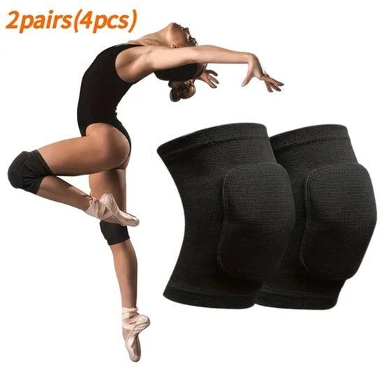 2 paia (4 pezzi) ginocchiere in gomma per uomo e donna, alta elasticità e comfort, adatta per sport, yoga, pallavolo, danza e calcio