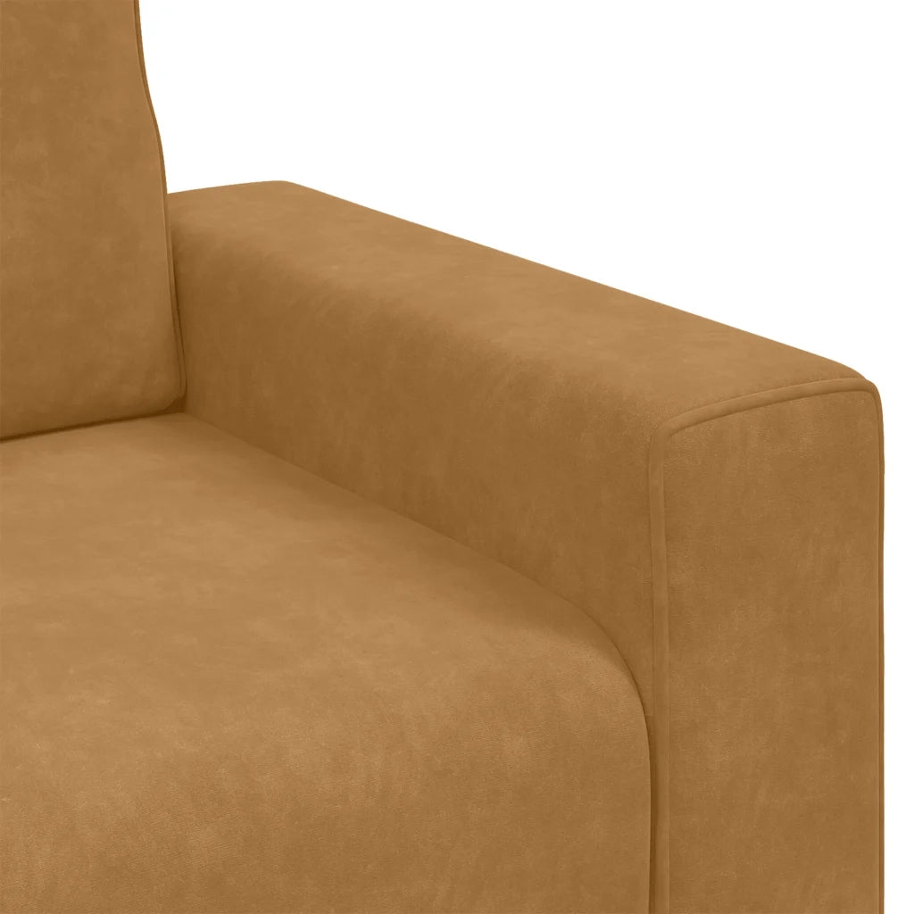 Divano Sedia Marrone 100x77x82 cm Velluto 4105254