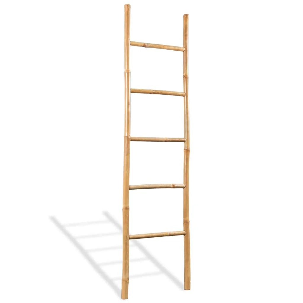 Scaletta porta asciugamani 5 pioli bagno in bambù 150 cm 02_0000680