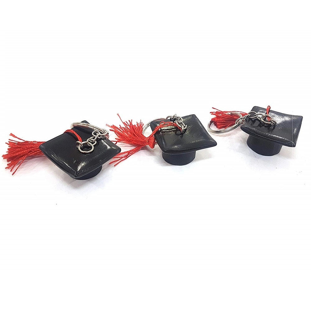Trade Shop - Set 12pz Bomboniera Bomboniere Laurea Cappello Portafortuna Tesi Portachiavi Chiave -