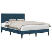 Letto matrimoniale | Letto per adulti | Struttura del letto con testiera Blu 120 x 190 cm Velluto