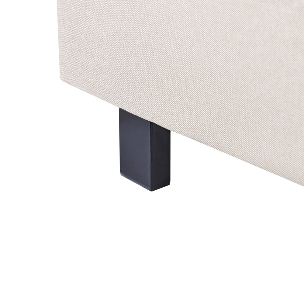 Letto con testiera piccola 120 x 200 cm in tessuto beige design moderno